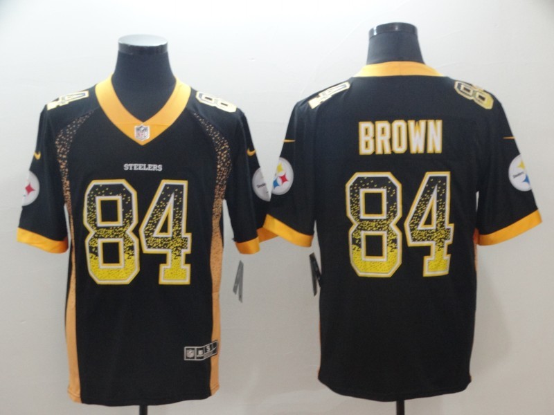 Men's Pittsburgh Steelers Antonio Brown #84 Black Jersey